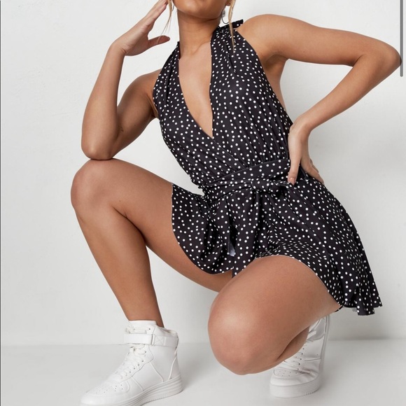 Super cute polka dot halter romper NWT - Picture 3 of 4